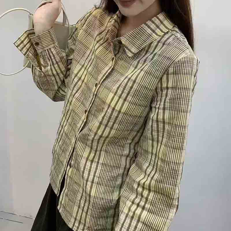 织末 格纹衬衣  YW56C13178